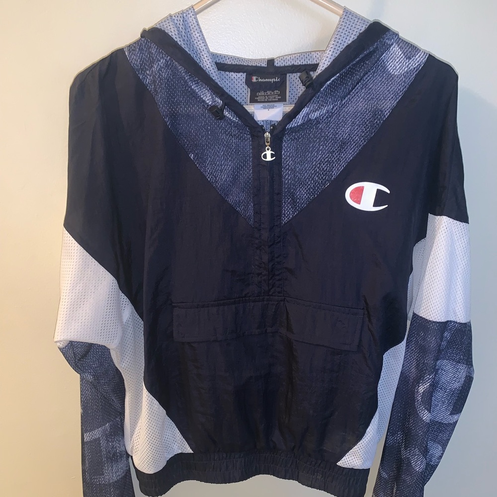 Hooded Quarter Zip Champion Wind Breaker